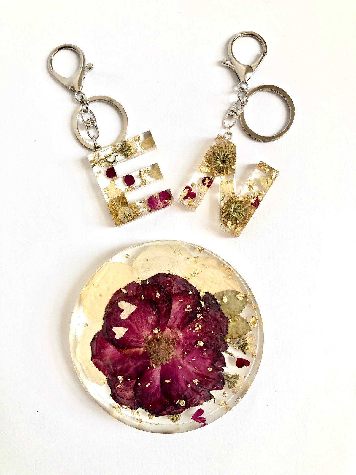 Custom 3D Flower Resin Coaster 10cm