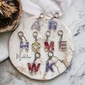 Custom Alphabet Resin Keychain