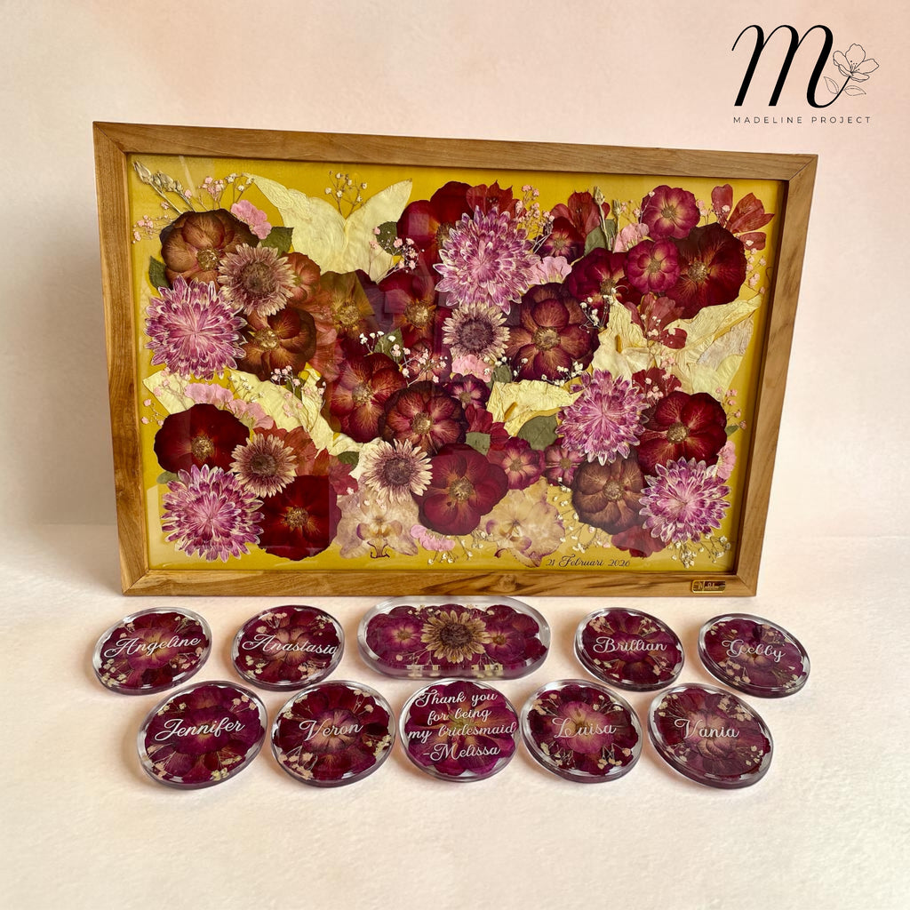 Custom 3D Flower Resin Coaster 10cm